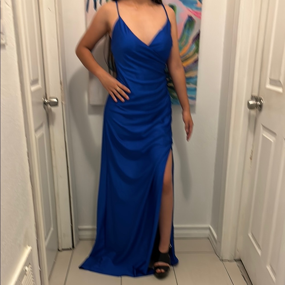 B Darlin Royal Blue Maxi Dress